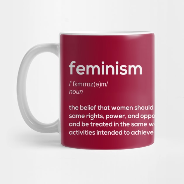 Feminism definition (white) by rebellline